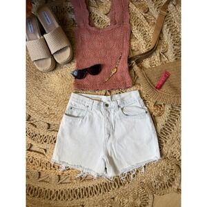 Vintage Rio‎ Whitewash Denim Shorts